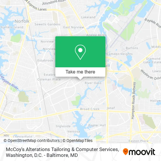 Mapa de McCoy's Alterations Tailoring & Computer Services
