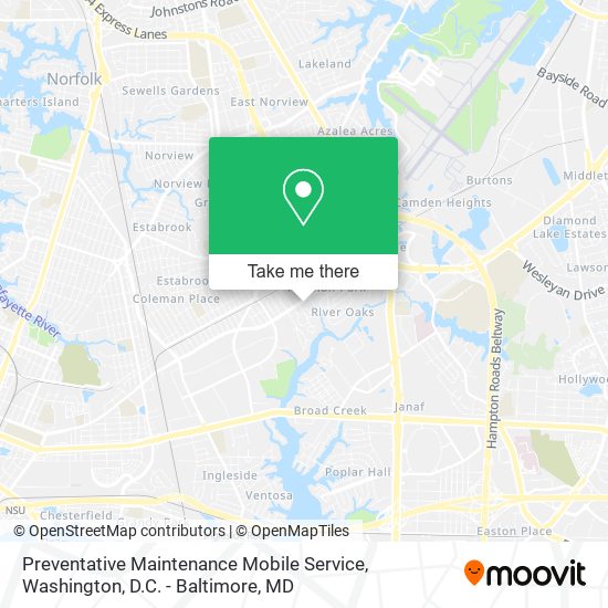 Preventative Maintenance Mobile Service map