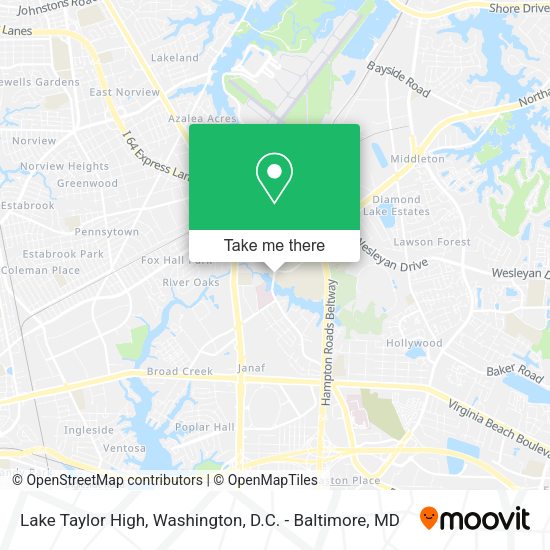 Lake Taylor High map