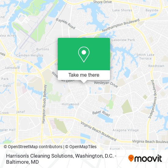 Harrison's Cleaning Solutions map