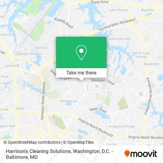 Harrison's Cleaning Solutions map