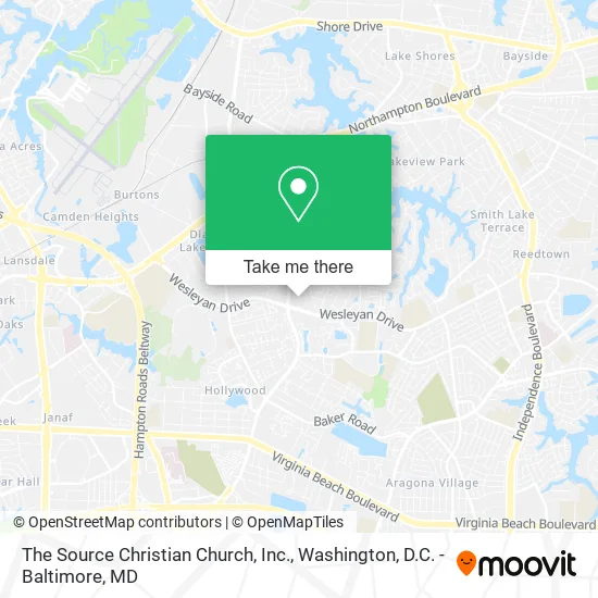 Mapa de The Source Christian Church, Inc.
