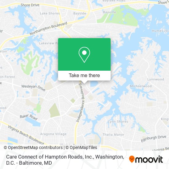 Mapa de Care Connect of Hampton Roads, Inc.