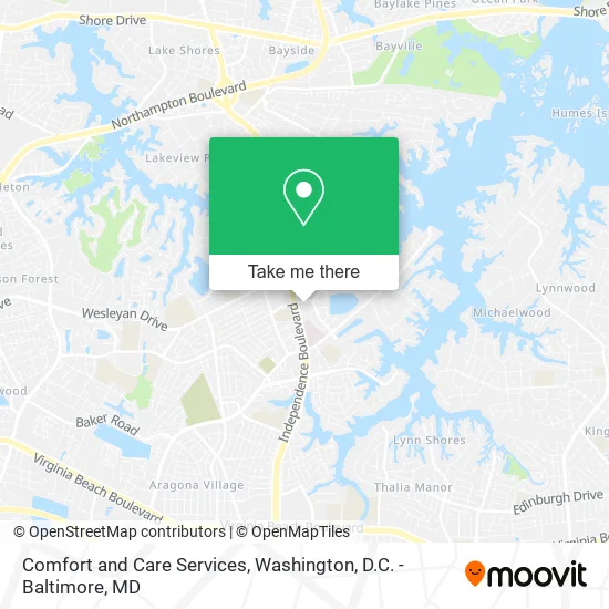 Mapa de Comfort and Care Services