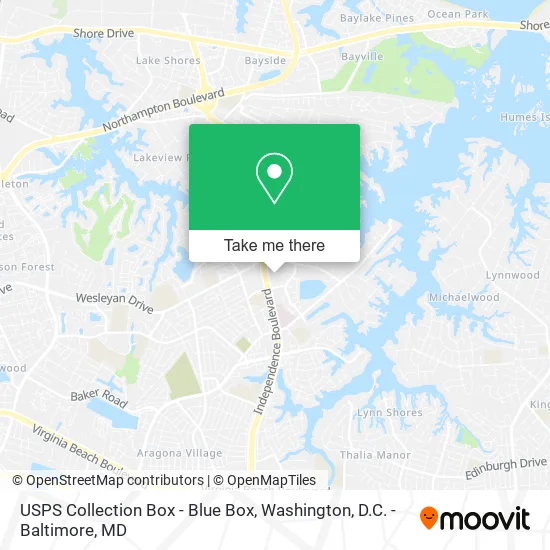 USPS Collection Box - Blue Box map
