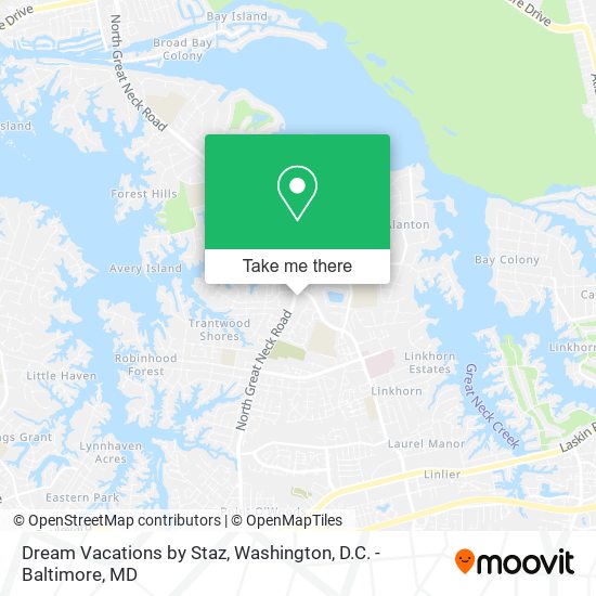 Dream Vacations by Staz map