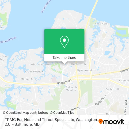 TPMG Ear, Nose and Throat Specialists map