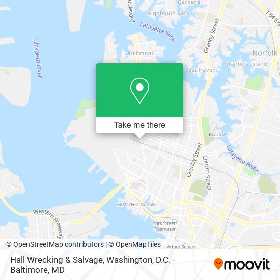 Hall Wrecking & Salvage map
