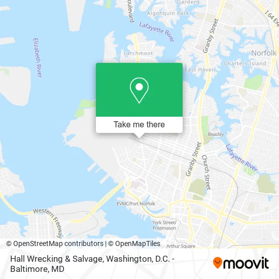 Mapa de Hall Wrecking & Salvage