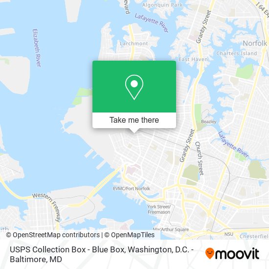 USPS Collection Box - Blue Box map