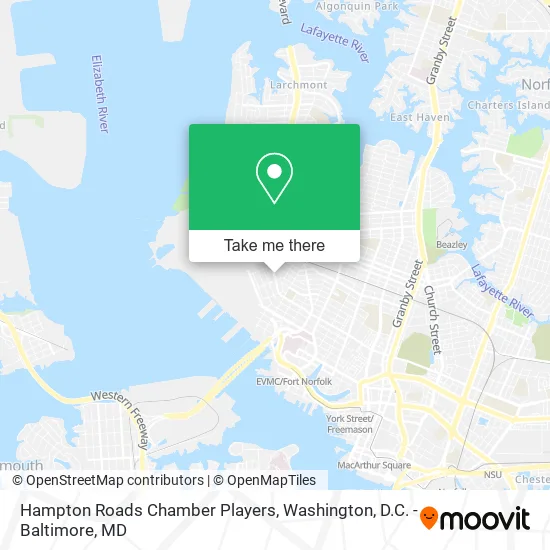 Hampton Roads Chamber Players map