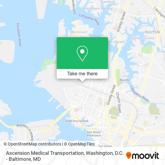 Ascension Medical Transportation map