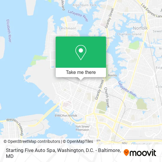 Starting Five Auto Spa map