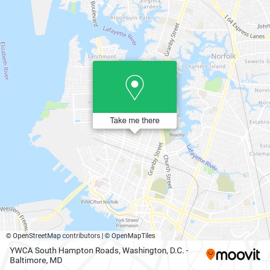 YWCA South Hampton Roads map