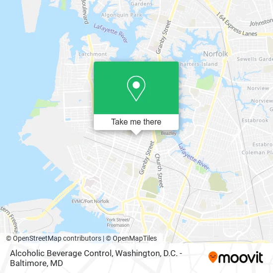 Alcoholic Beverage Control map