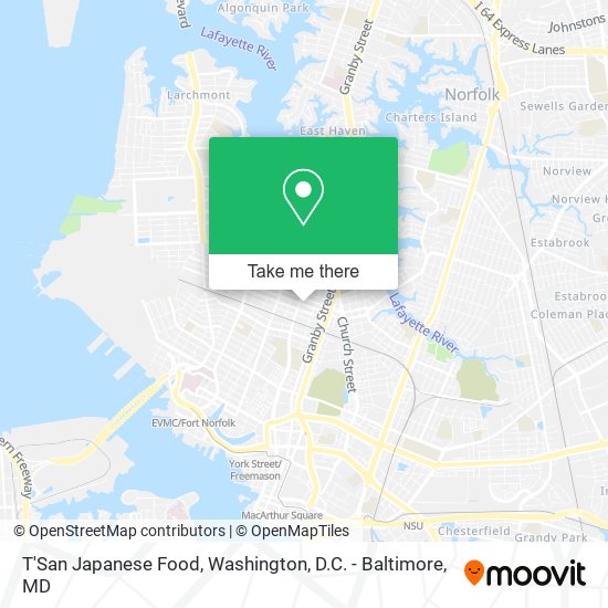 T'San Japanese Food map