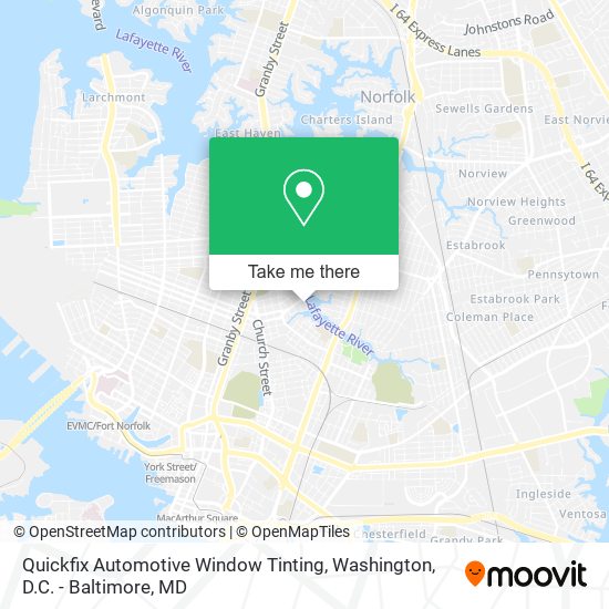 Quickfix Automotive Window Tinting map