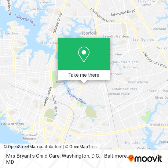 Mrs Bryant's Child Care map