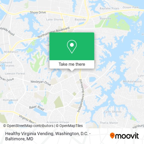 Mapa de Healthy Virginia Vending