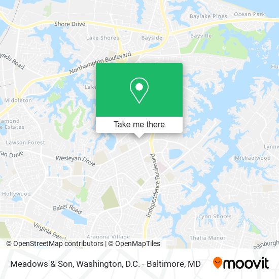 Meadows & Son map