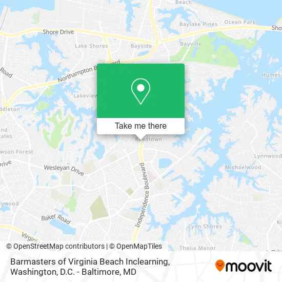 Barmasters of Virginia Beach Inclearning map
