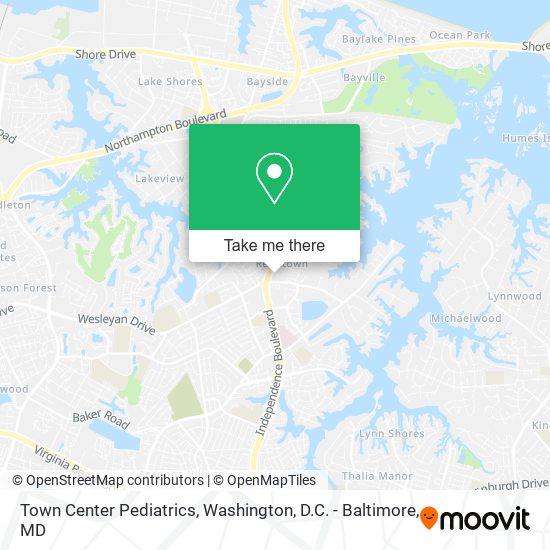 Town Center Pediatrics map