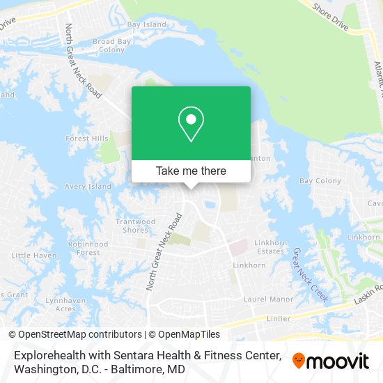 Explorehealth with Sentara Health & Fitness Center map