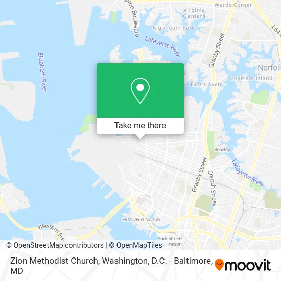 Zion Methodist Church map