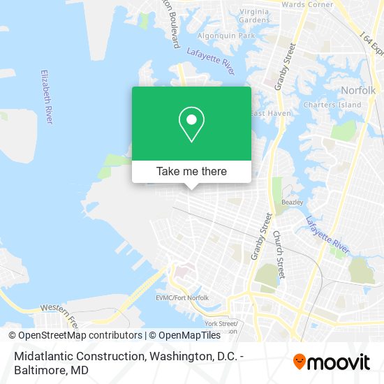 Midatlantic Construction map