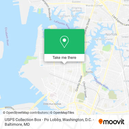 USPS Collection Box - Po Lobby map