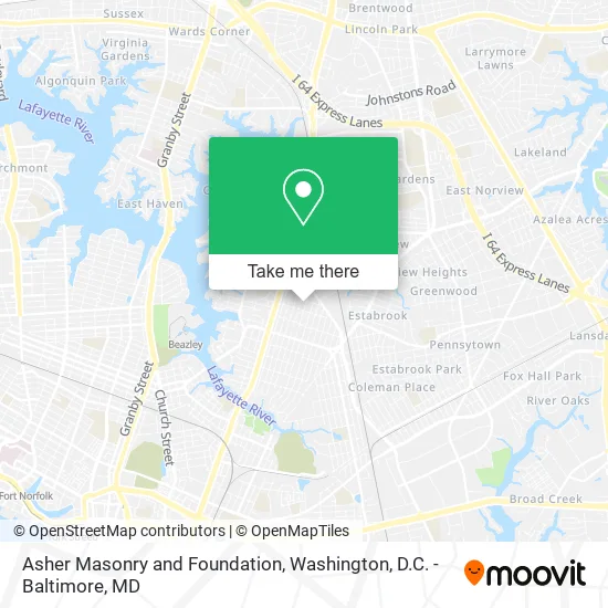 Asher Masonry and Foundation map