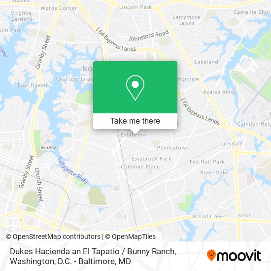 Mapa de Dukes Hacienda an El Tapatio / Bunny Ranch
