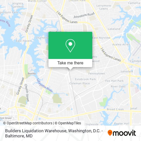 Mapa de Builders Liquidation Warehouse