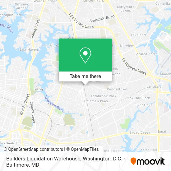 Builders Liquidation Warehouse map