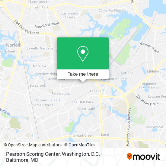 Pearson Scoring Center map