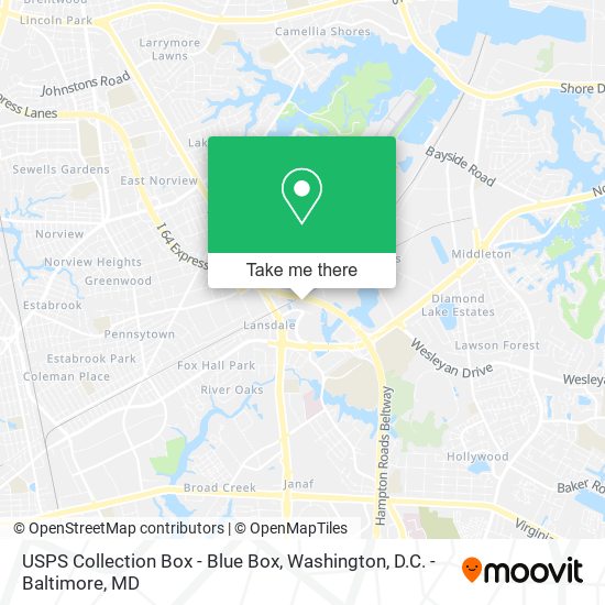 USPS Collection Box - Blue Box map