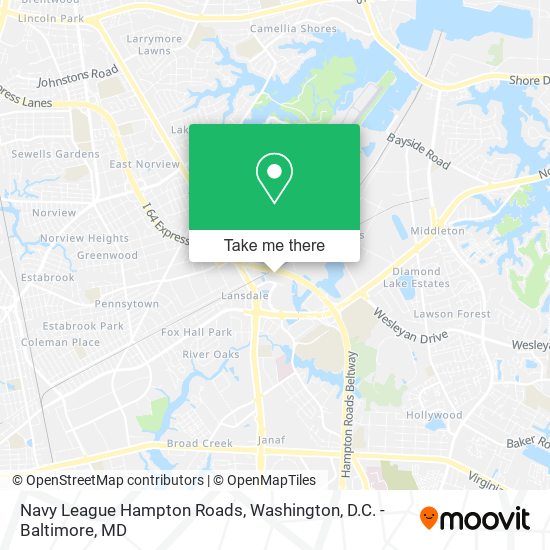 Navy League Hampton Roads map