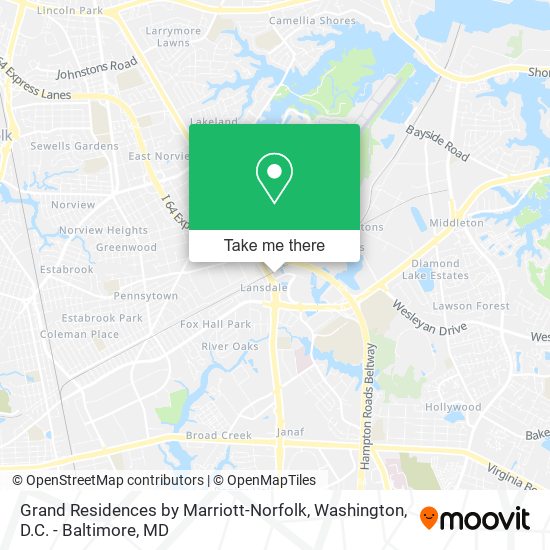 Mapa de Grand Residences by Marriott-Norfolk