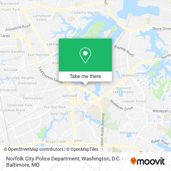 Mapa de Norfolk City Police Department