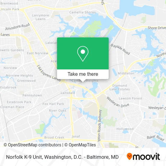 Norfolk K-9 Unit map