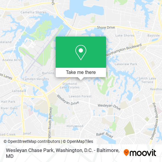 Wesleyan Chase Park map