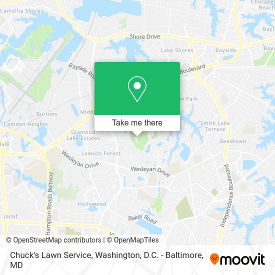 Chuck's Lawn Service map