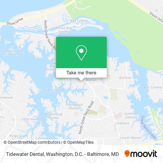 Tidewater Dental map