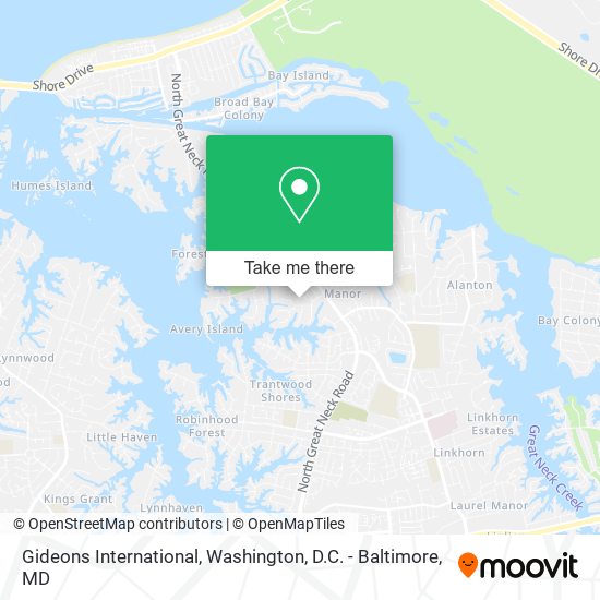 Mapa de Gideons International