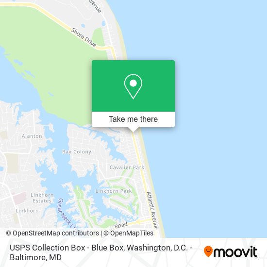 USPS Collection Box - Blue Box map