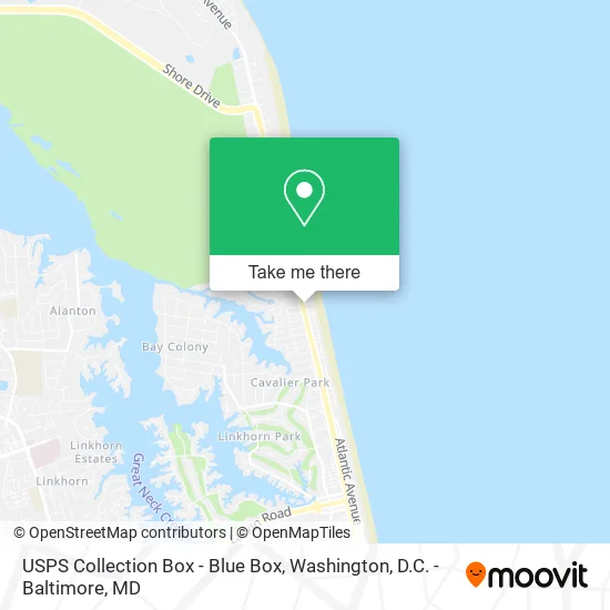 USPS Collection Box - Blue Box map