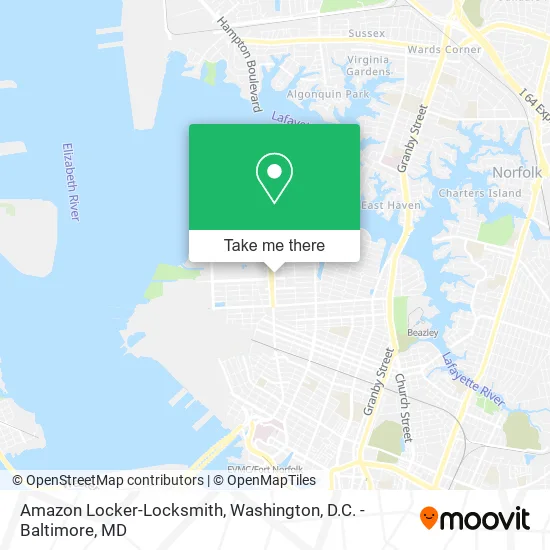 Amazon Locker-Locksmith map