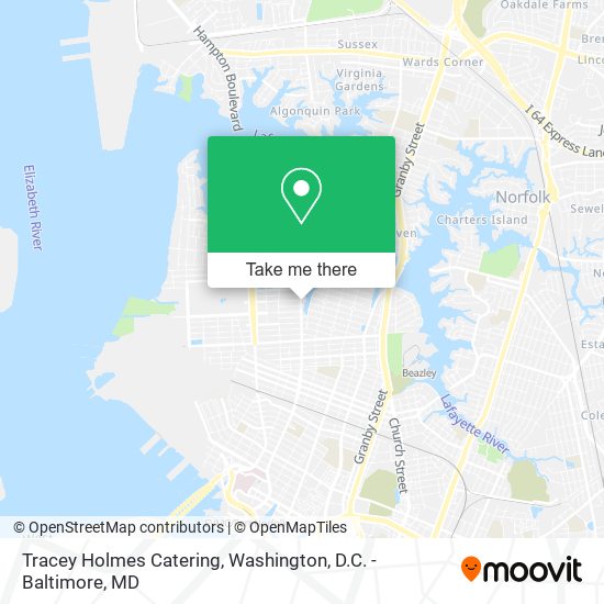 Tracey Holmes Catering map