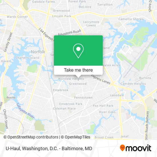 Mapa de U-Haul