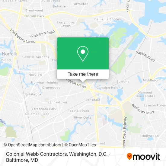 Colonial Webb Contractors map